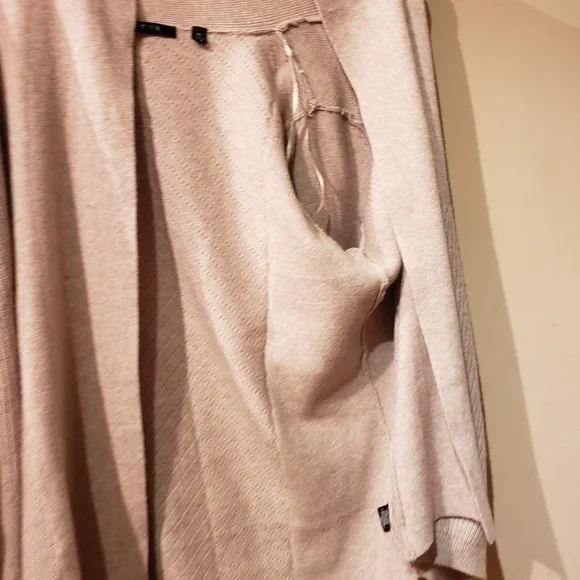 Open Front Cardigan With Rib Trim - Picture 4 of 5